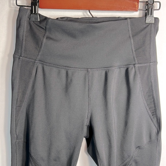 Athleta Black Leggings with Mesh Panels and Hidden Back Pocket Size S - Picture 4 of 12
